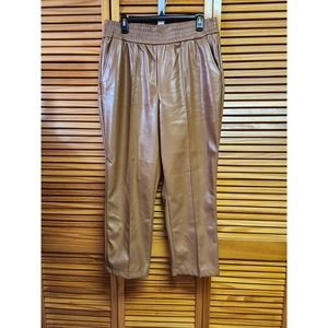Maison d'amelie Fauz Leather Pants brown size 14